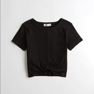 Hollister knot front crop t-shirt